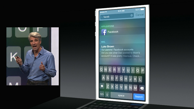 امکانات جدید سیستم عامل ios 8 13 spotlight-ios-8