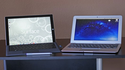 مقایسه مایکروسافت Surface Pro 3 و اپل Macbook Air 9 مقایسه مایکروسافت Surface Pro 3 و اپل Macbook Air